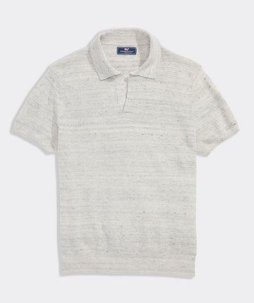 Linen Blend Sweater Polo