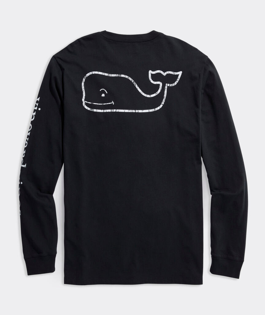Vintage Whale Long-Sleeve Pocket Tee
