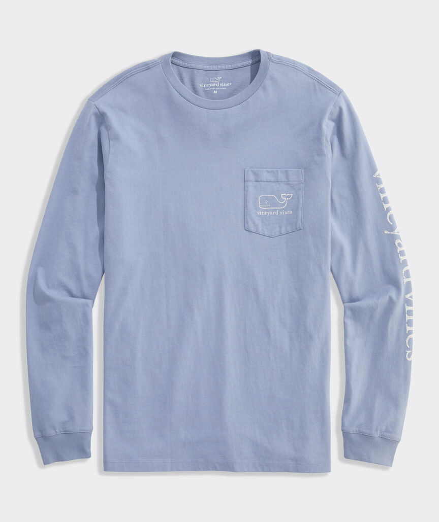 Vintage Whale Long-Sleeve Pocket Tee