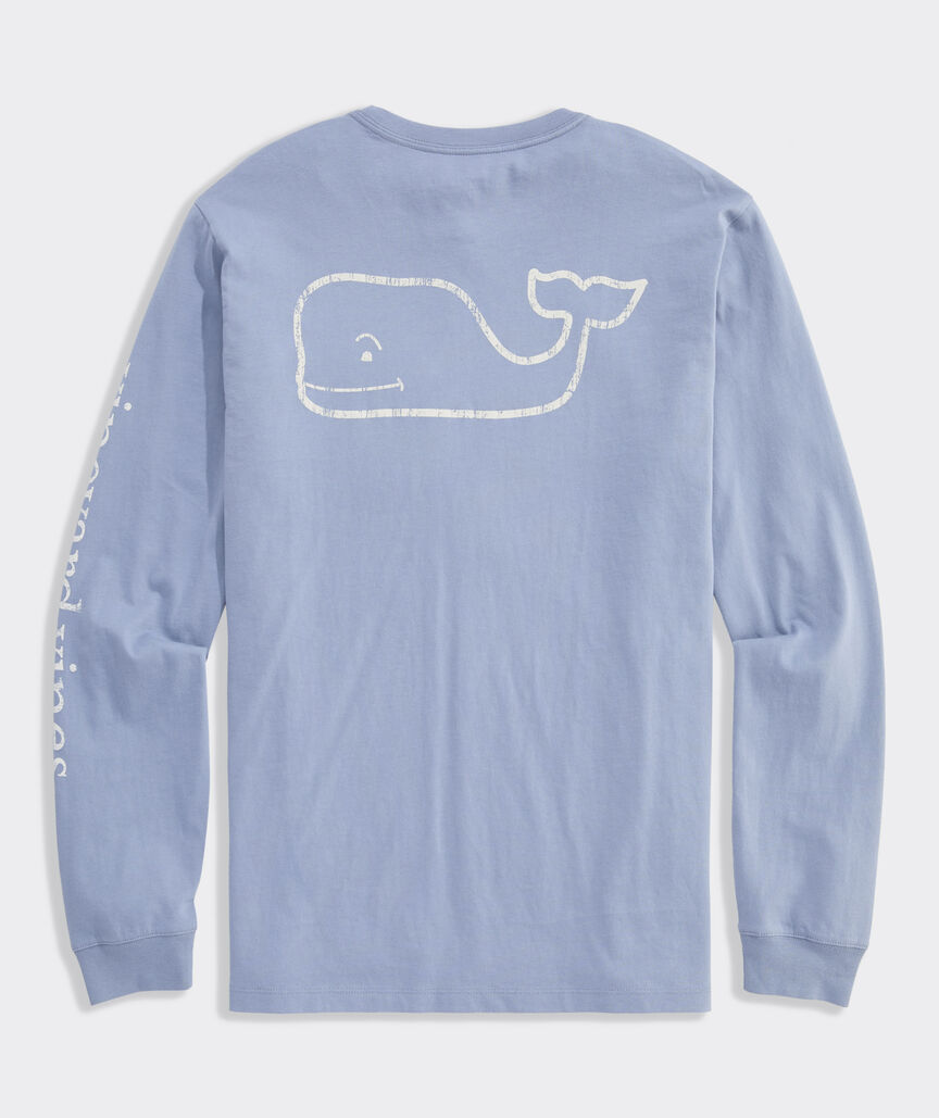 Vintage Whale Long-Sleeve Pocket Tee