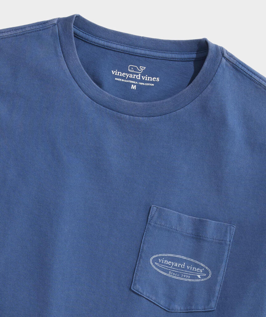 Drift Dye Outlined Surf Logo Short-Sleeve Pocket Tee