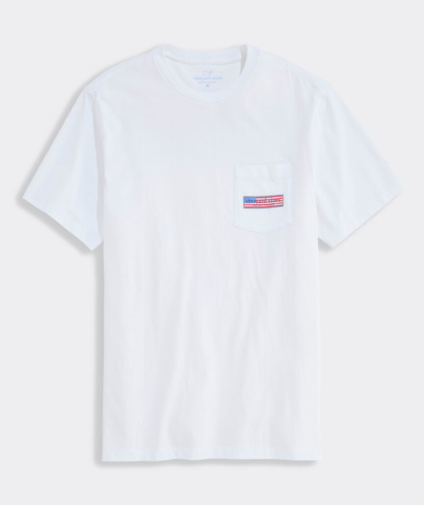 Classic USA Logo Box Short-Sleeve Pocket Tee