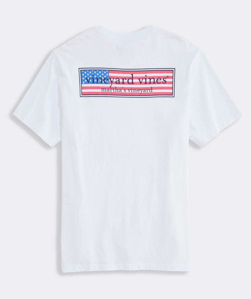 Classic USA Logo Box Short-Sleeve Pocket Tee