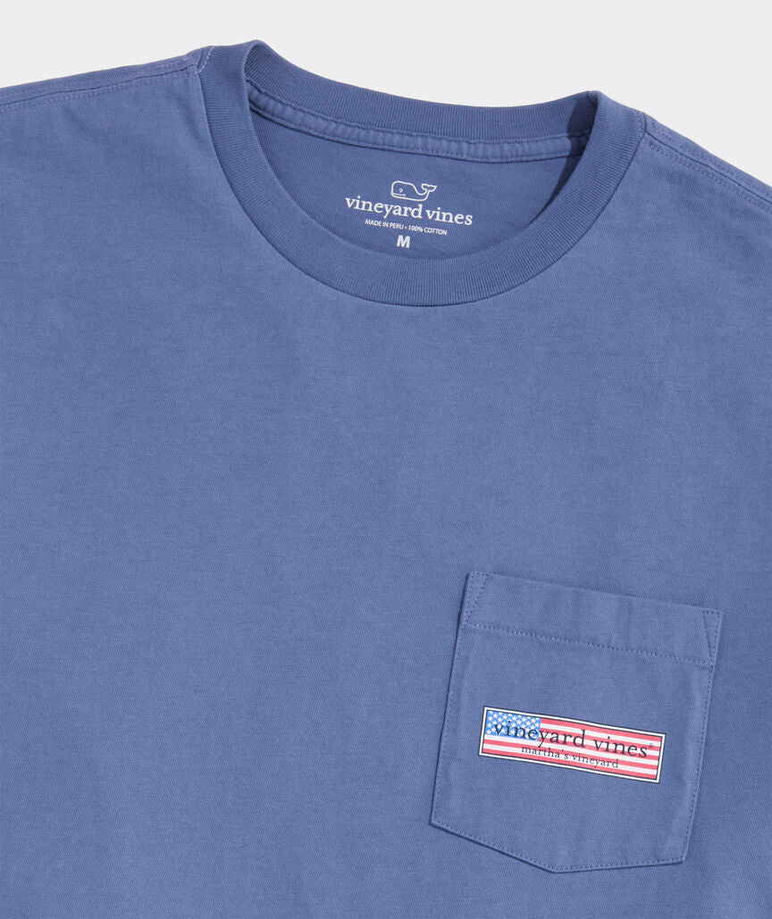 Classic USA Logo Box Short-Sleeve Pocket Tee