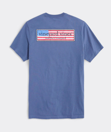 Classic USA Logo Box Short-Sleeve Pocket Tee