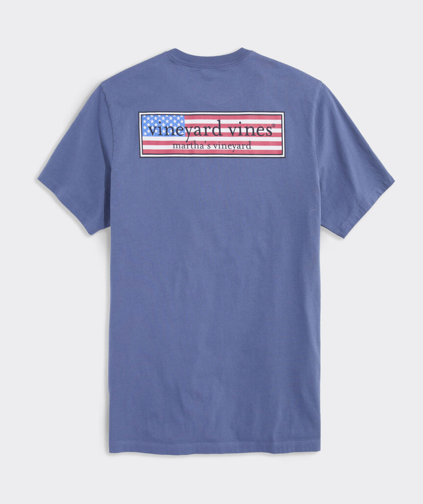 Classic USA Logo Box Short-Sleeve Pocket Tee