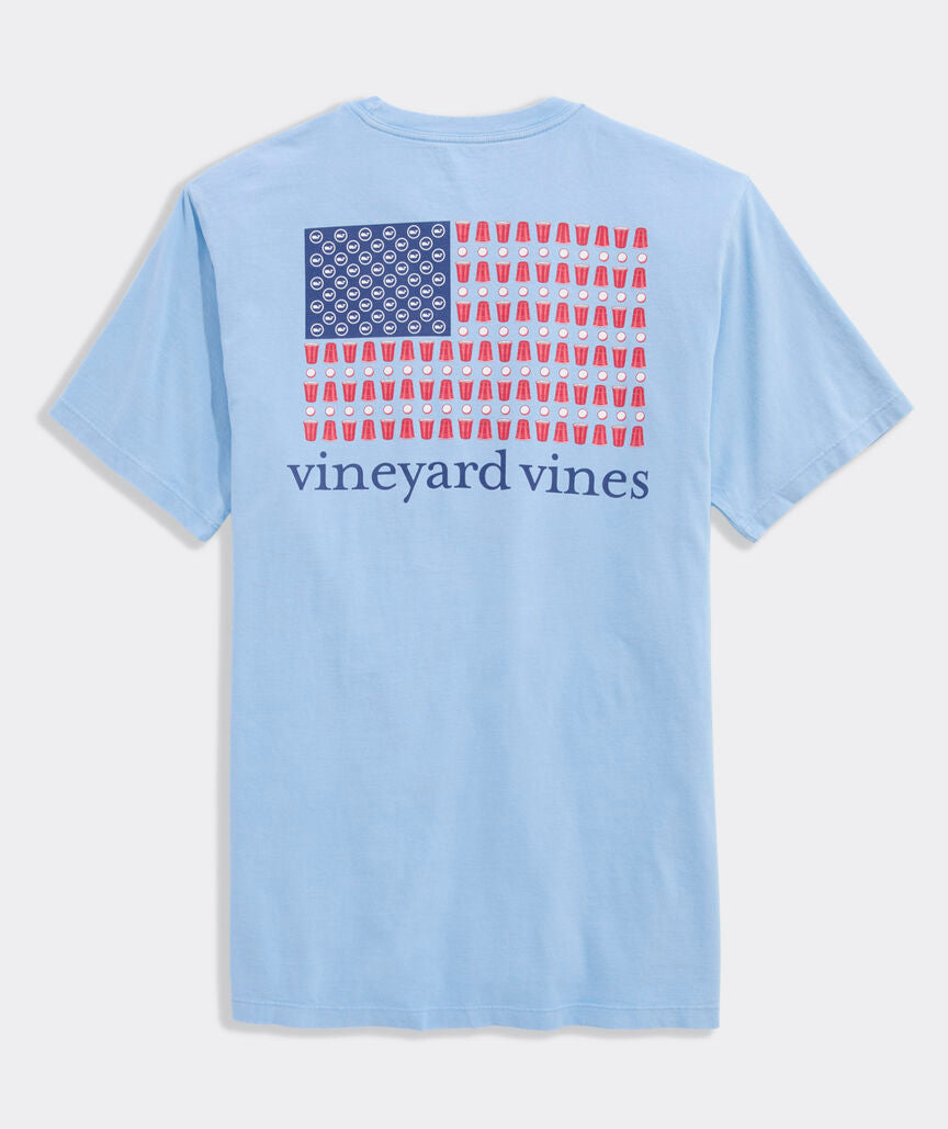 Drift Dye Beer Pong Flag Short-Sleeve Pocket Tee