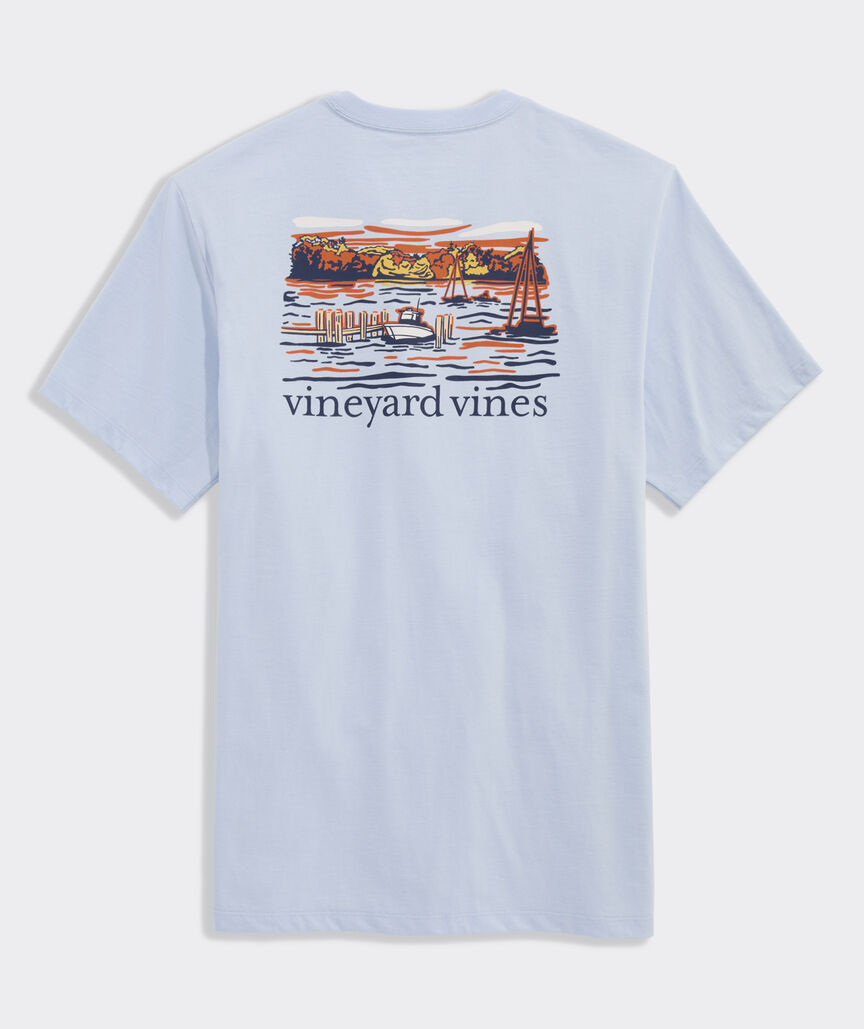 Dockside Autumn Wakes Short-Sleeve Pocket Tee
