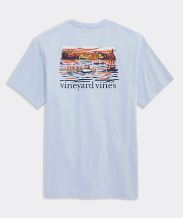 Dockside Autumn Wakes Short-Sleeve Pocket Tee