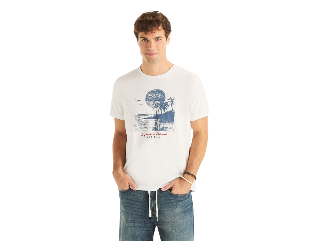 Men’s Nautica “Life is a Beach” Graphic T-Shirt