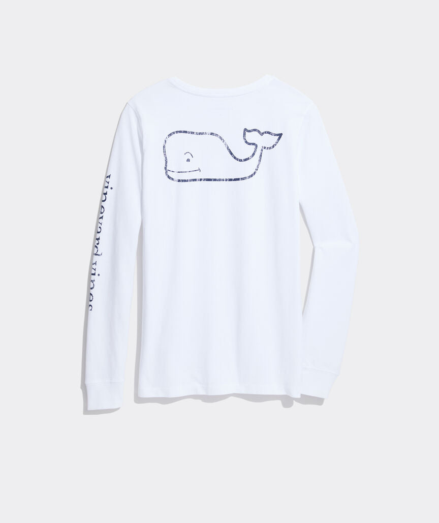 Vintage Whale Long-Sleeve Pocket Tee