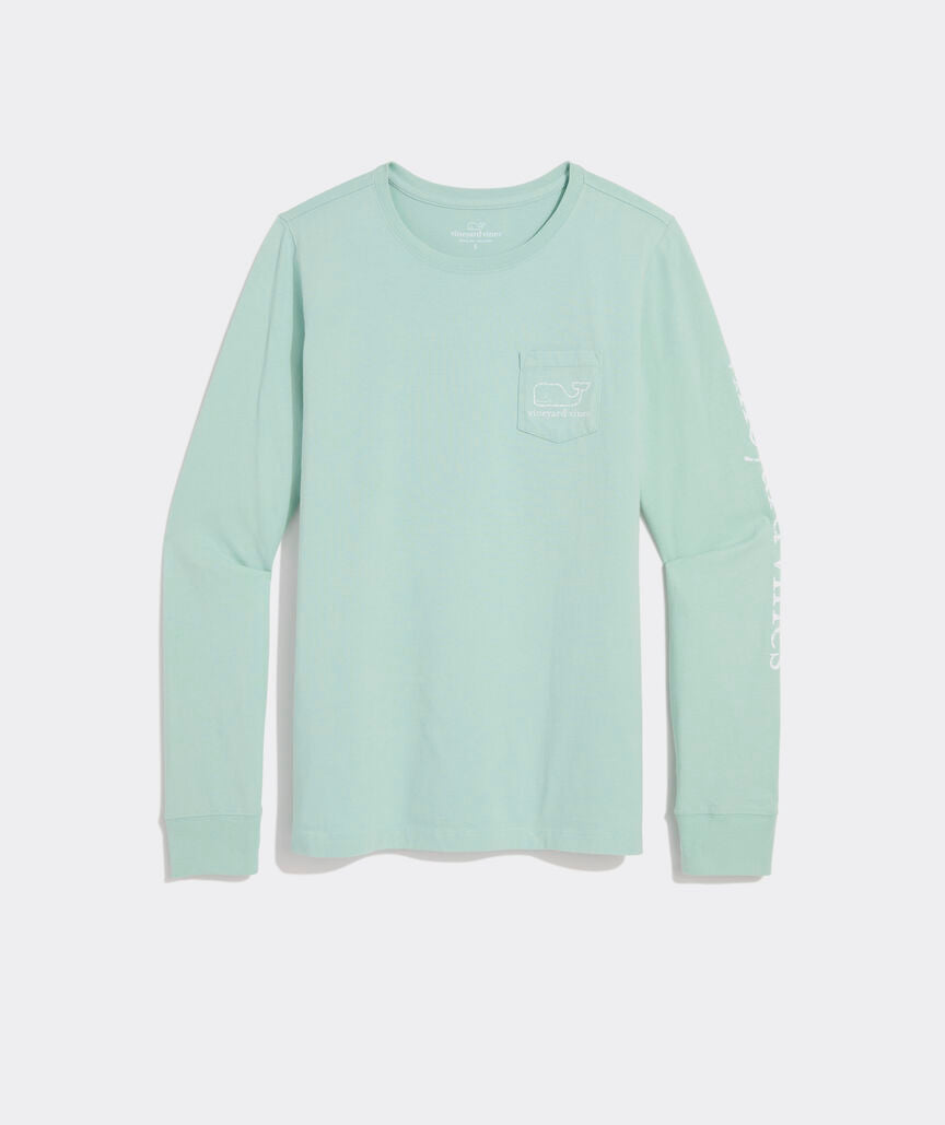 Vintage Whale Long-Sleeve Pocket Tee