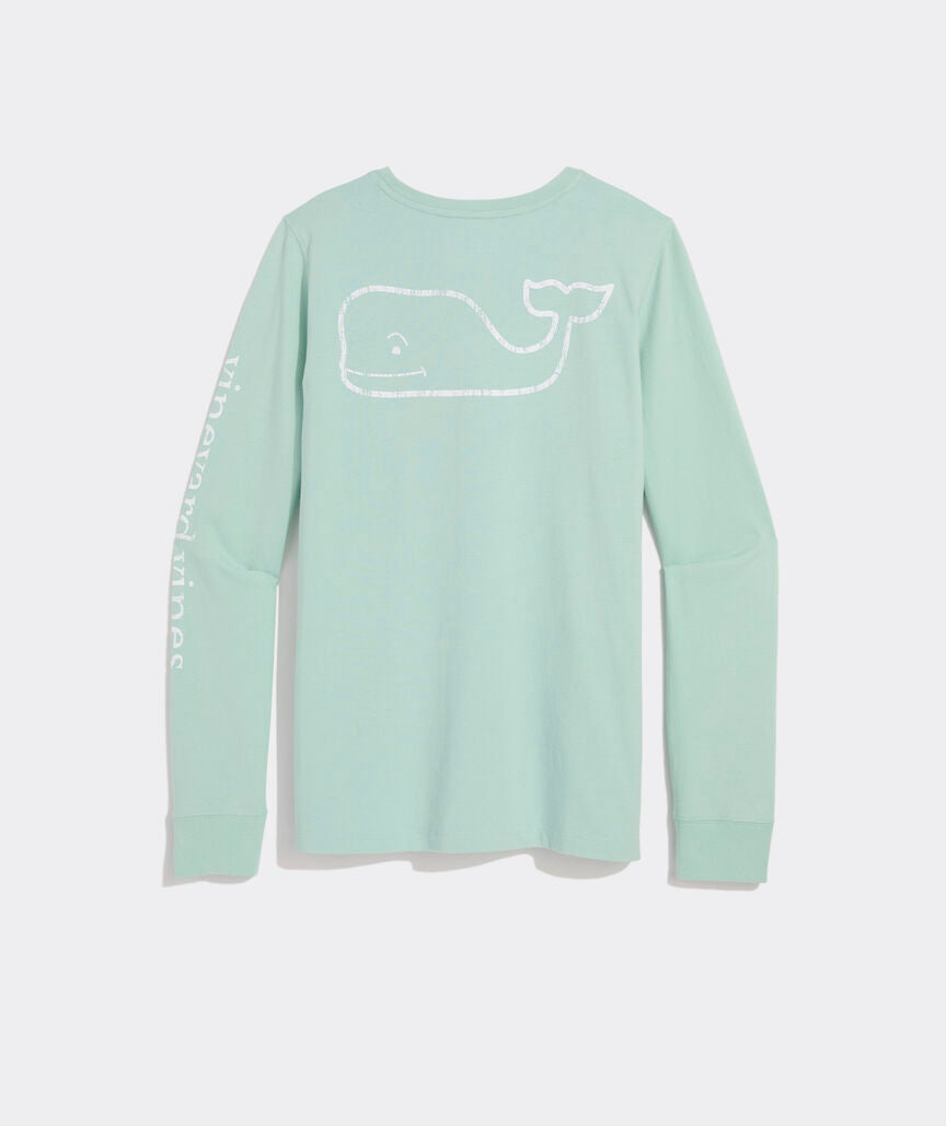Vintage Whale Long-Sleeve Pocket Tee