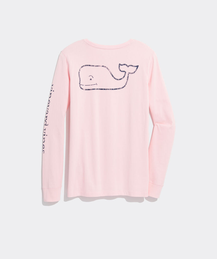 Vintage Whale Long-Sleeve Pocket Tee