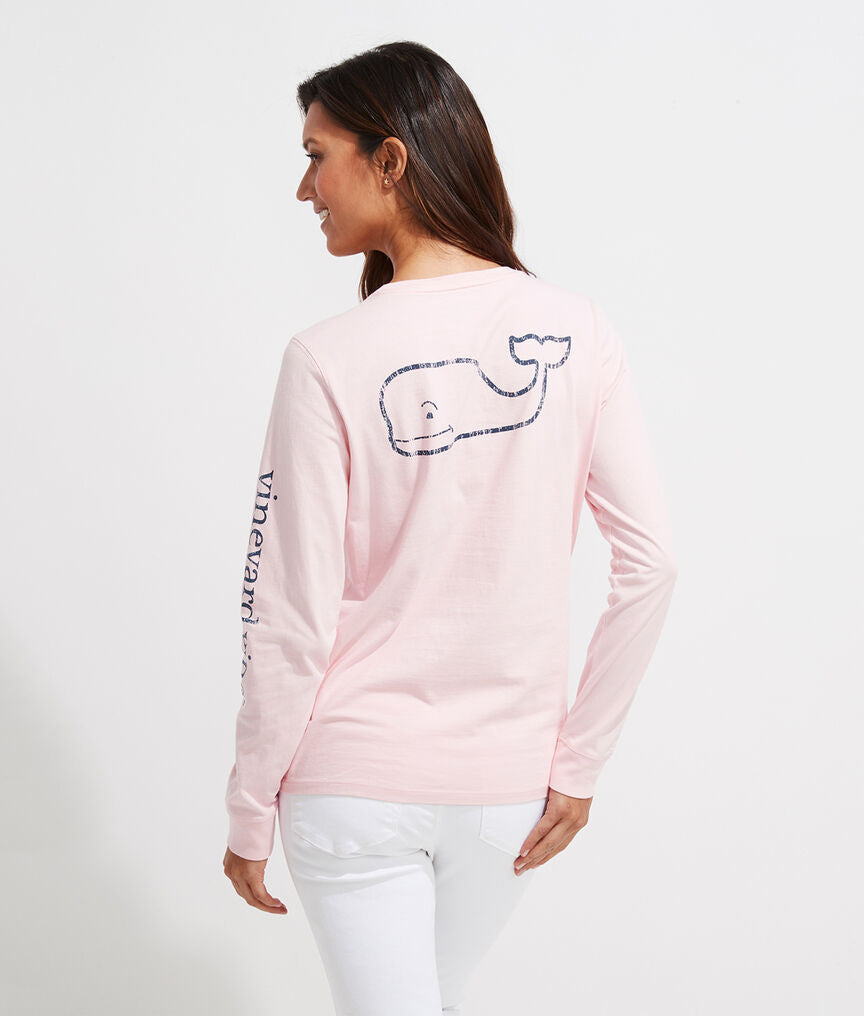 Vintage Whale Long-Sleeve Pocket Tee