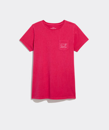 Garment-Dyed Vintage Whale Short-Sleeve Pocket Tee