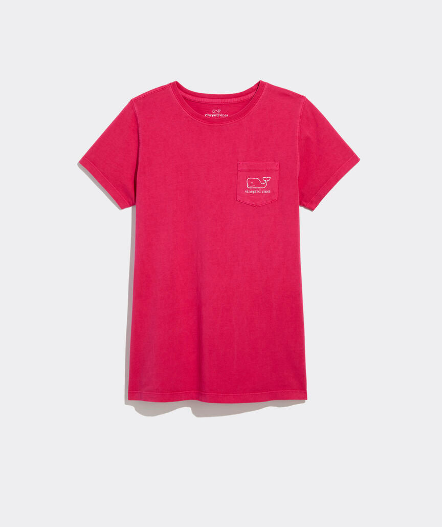 Garment-Dyed Vintage Whale Short-Sleeve Pocket Tee