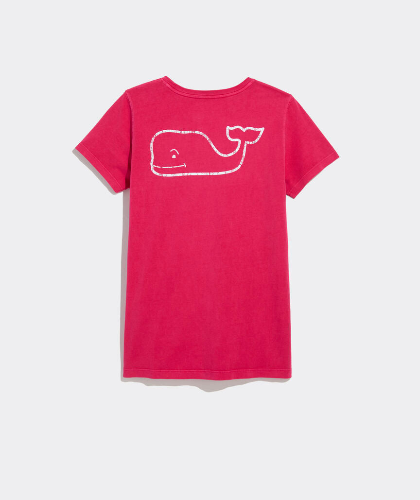 Garment-Dyed Vintage Whale Short-Sleeve Pocket Tee