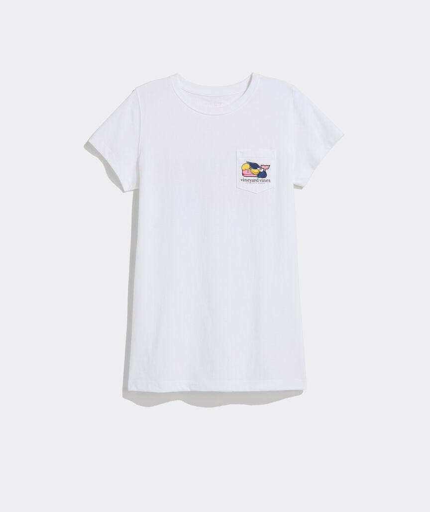 Women's 2025 Graduation Whale Short-Sleeve Pocket Tee