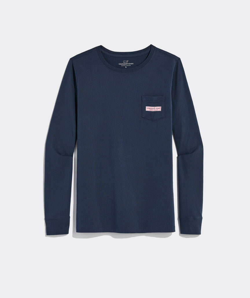 Women's Classic Logo Box Long-Sleeve Pocket Tee