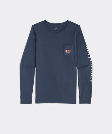 Tailgating Icons Whale Fill Long-Sleeve Pocket Tee