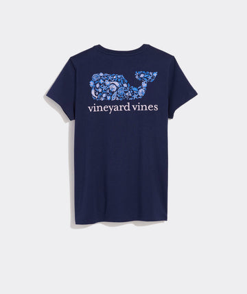 Camila Print Whale Fill Short-Sleeve Pocket Tee