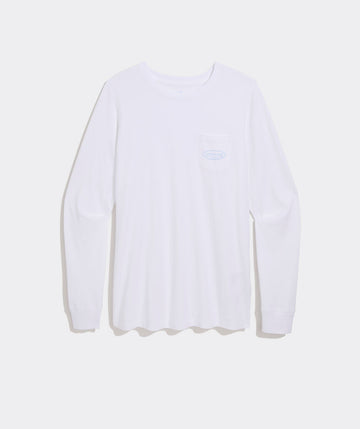 Garment-Dyed Surf Logo Long-Sleeve Pocket Tee