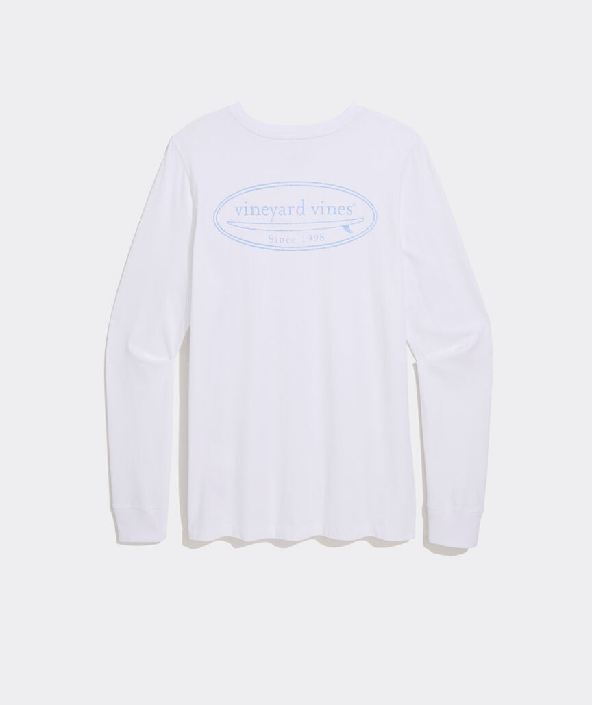 Garment-Dyed Surf Logo Long-Sleeve Pocket Tee