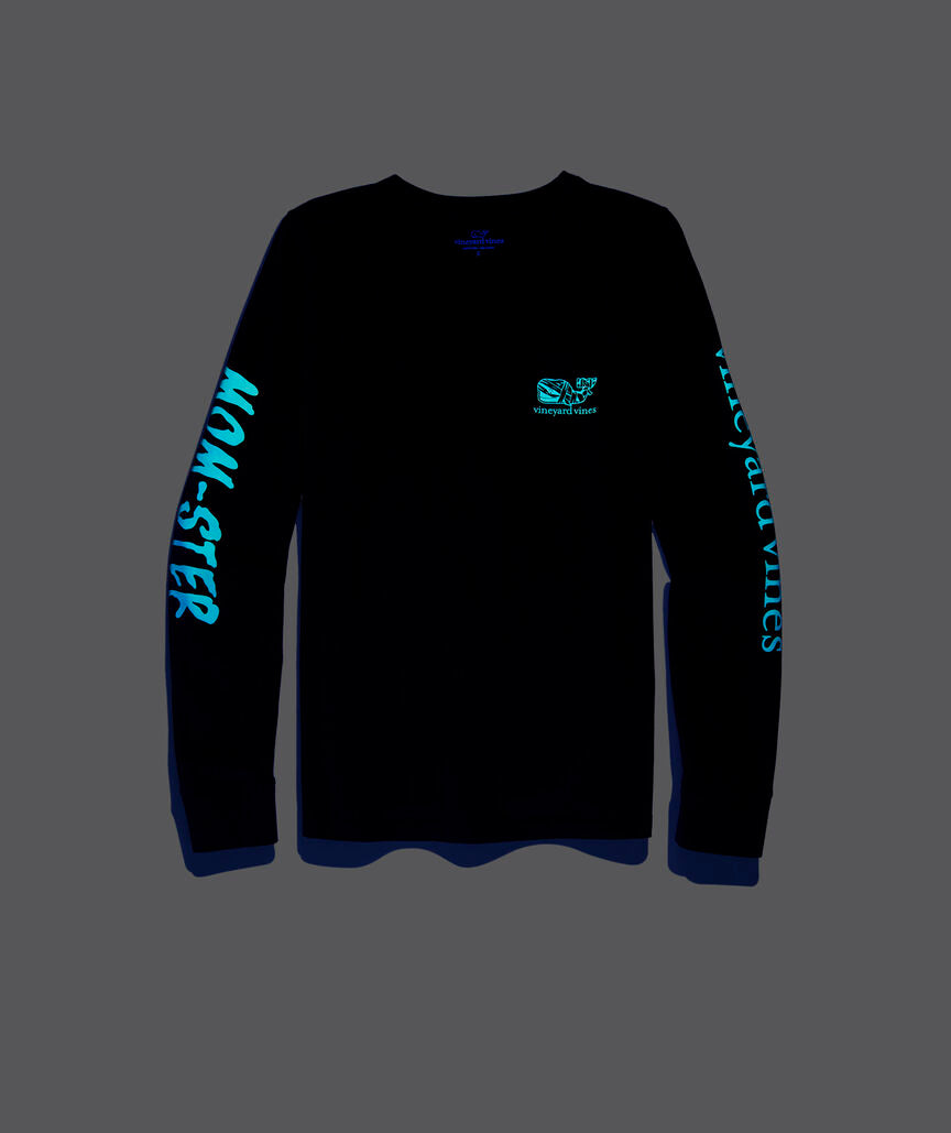 Glow-In-The-Dark Mom-ster Long-Sleeve Pocket Tee