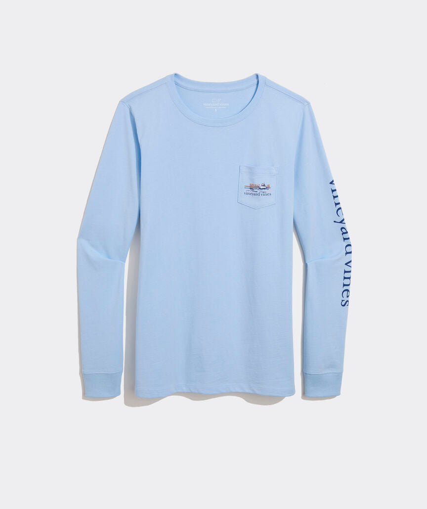 Dockside Autumn Wakes Long-Sleeve Pocket Tee
