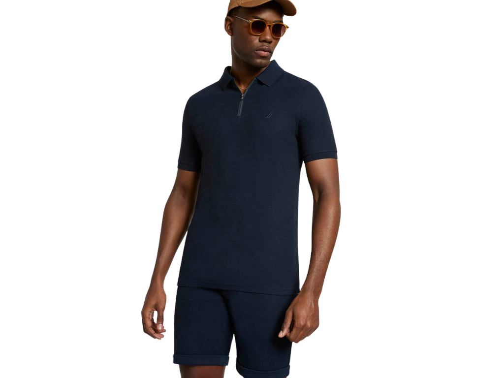 Men’s Nautica Zip-Up Polo Shirt