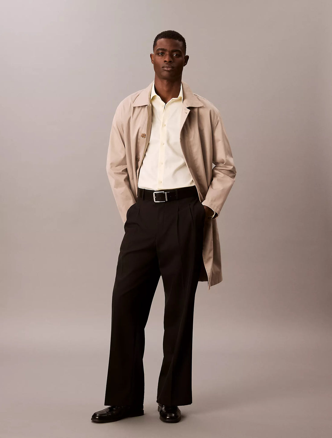 Steel Solid Slim Fit Button-Down Shirt