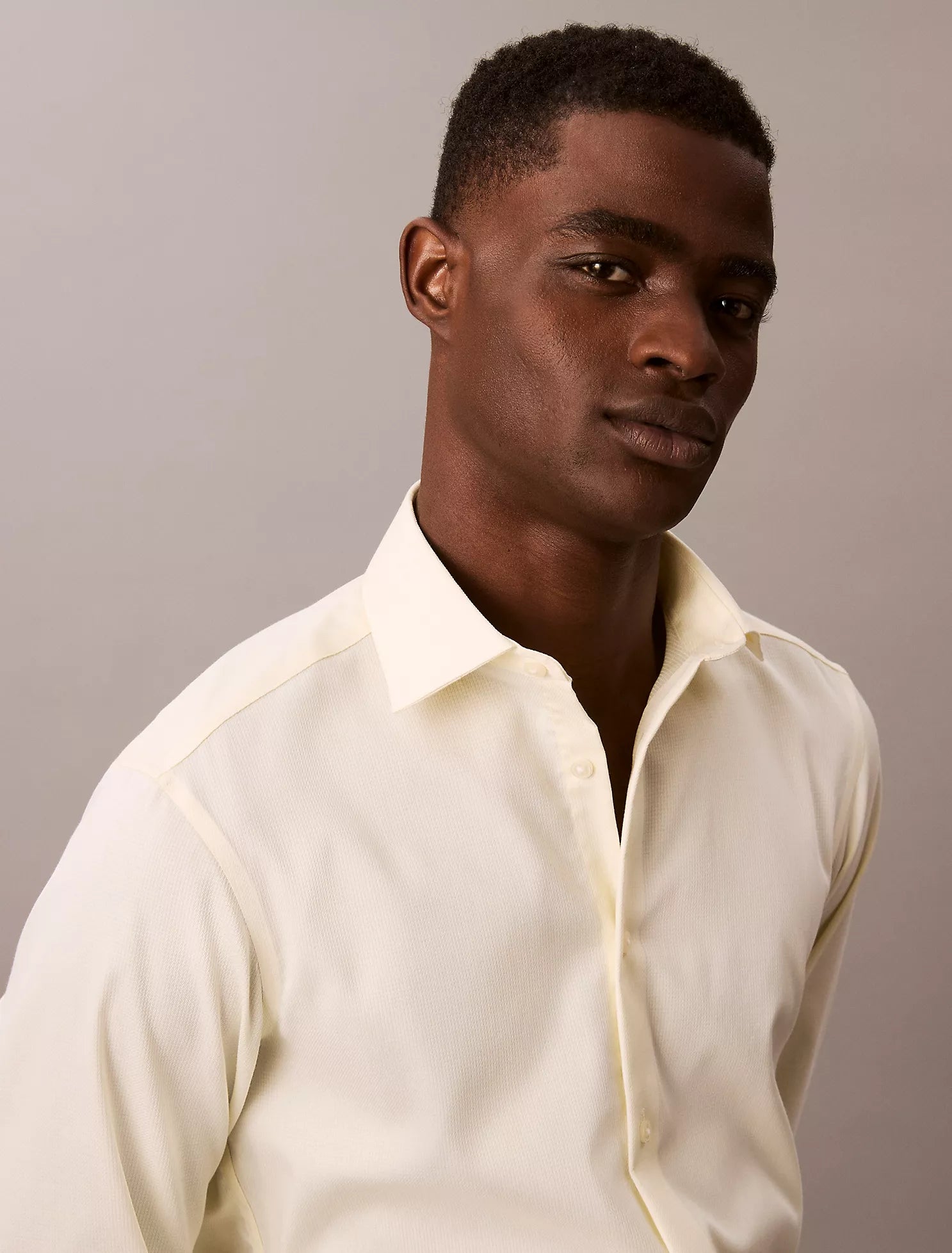Steel Solid Slim Fit Button-Down Shirt