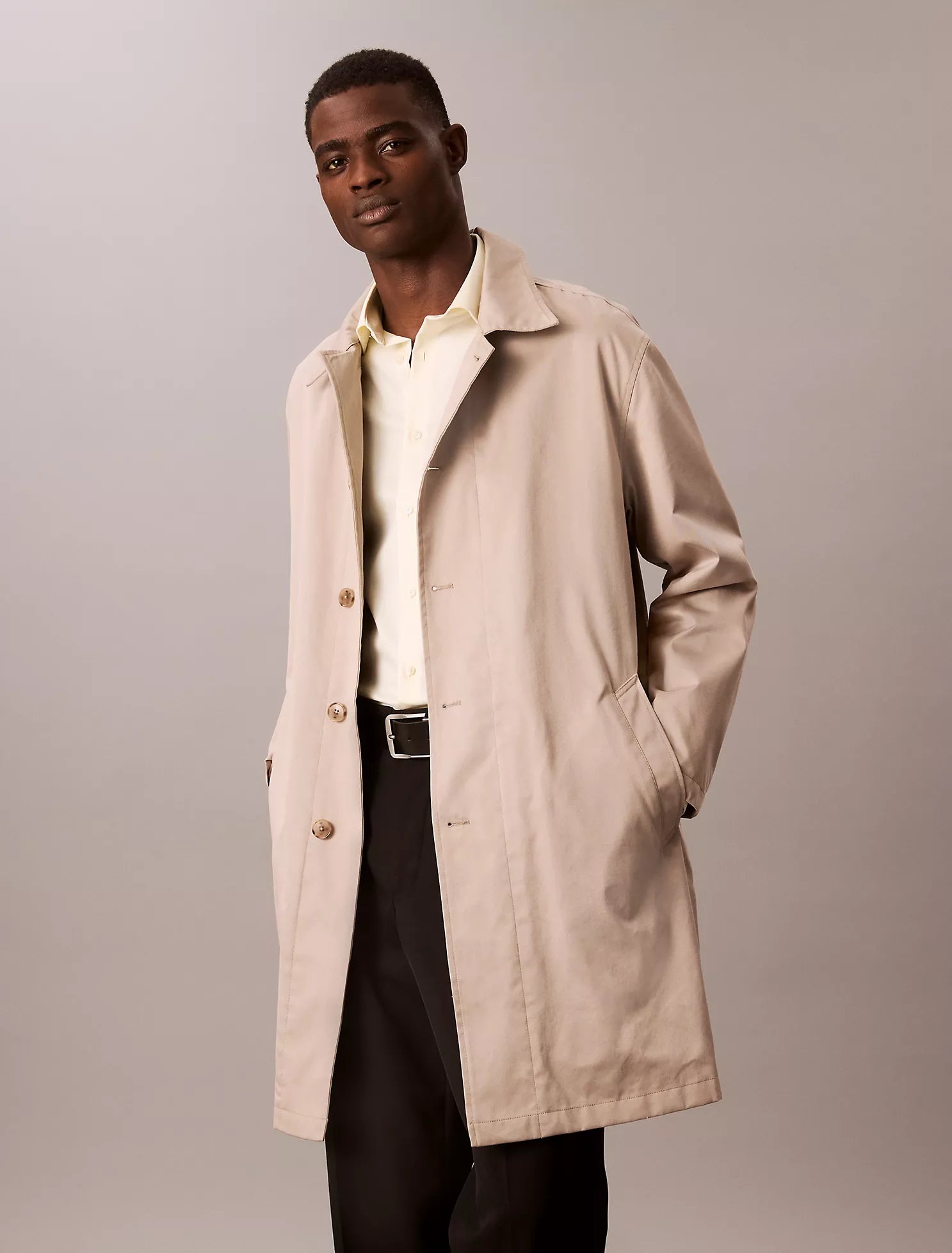 Steel Solid Slim Fit Button-Down Shirt