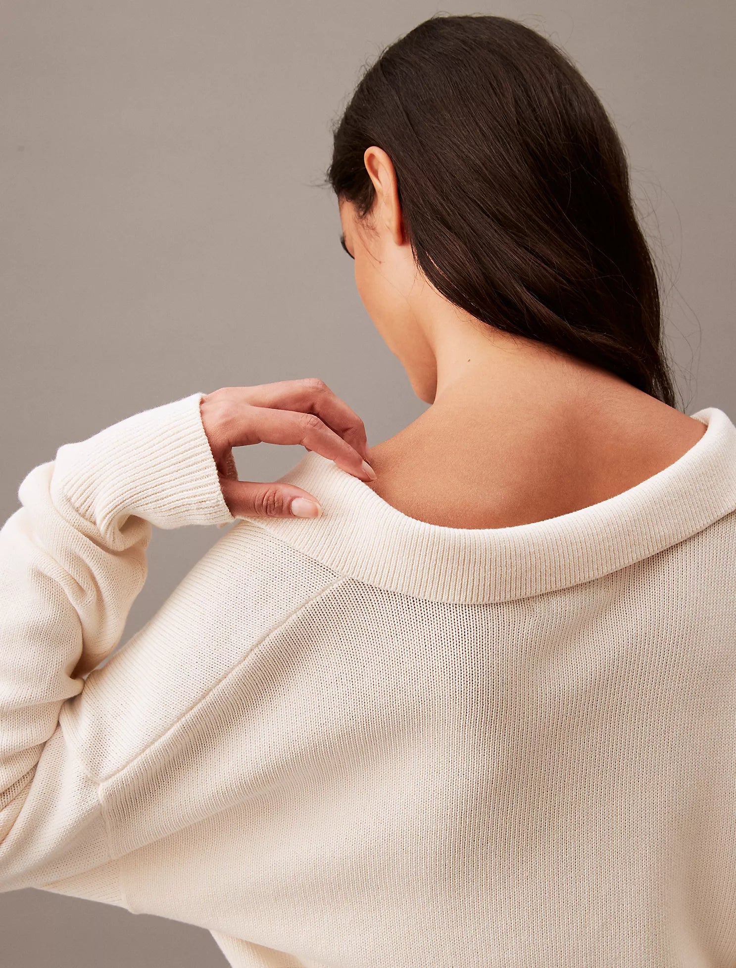 Smooth Cotton Polo Sweater