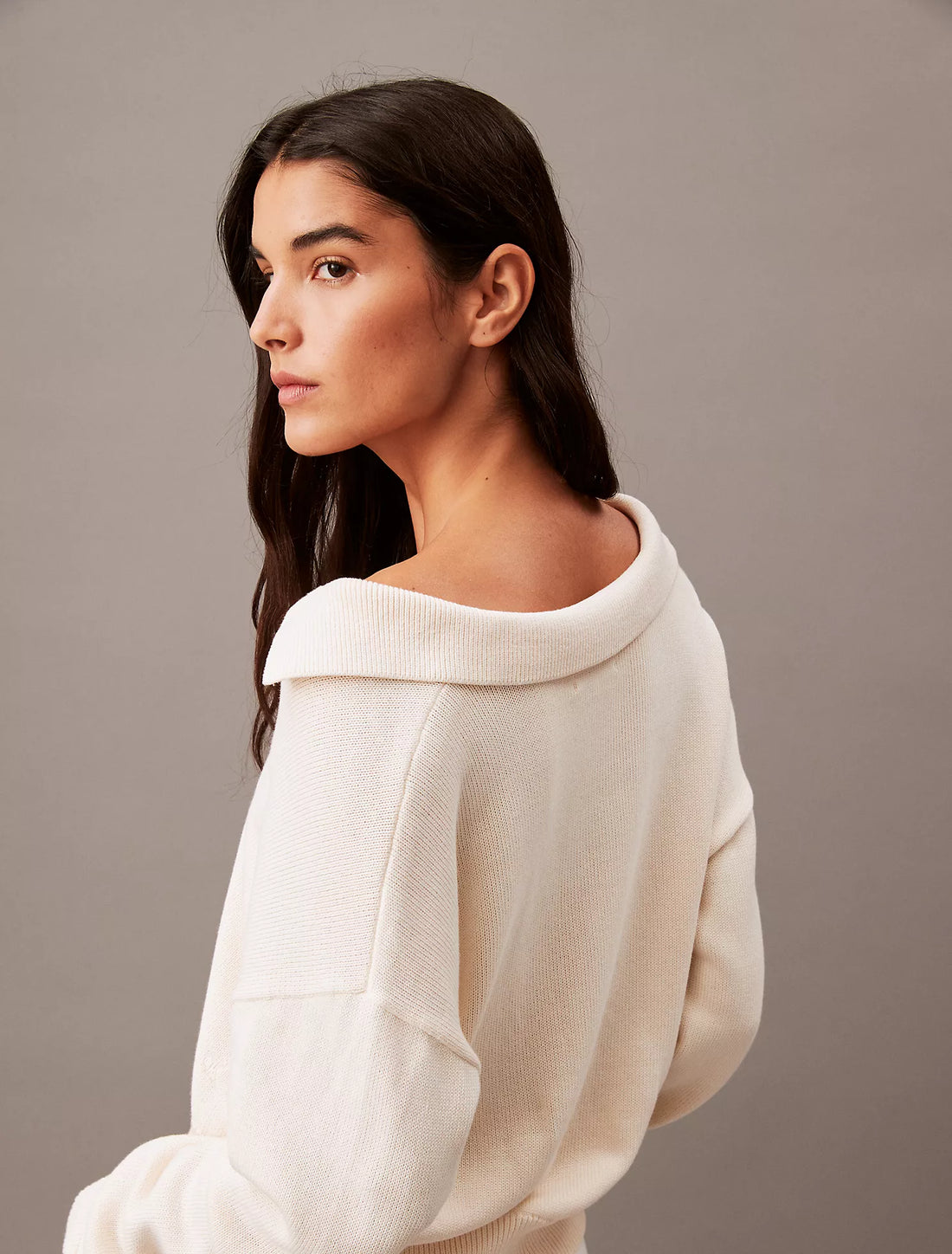 Smooth Cotton Polo Sweater