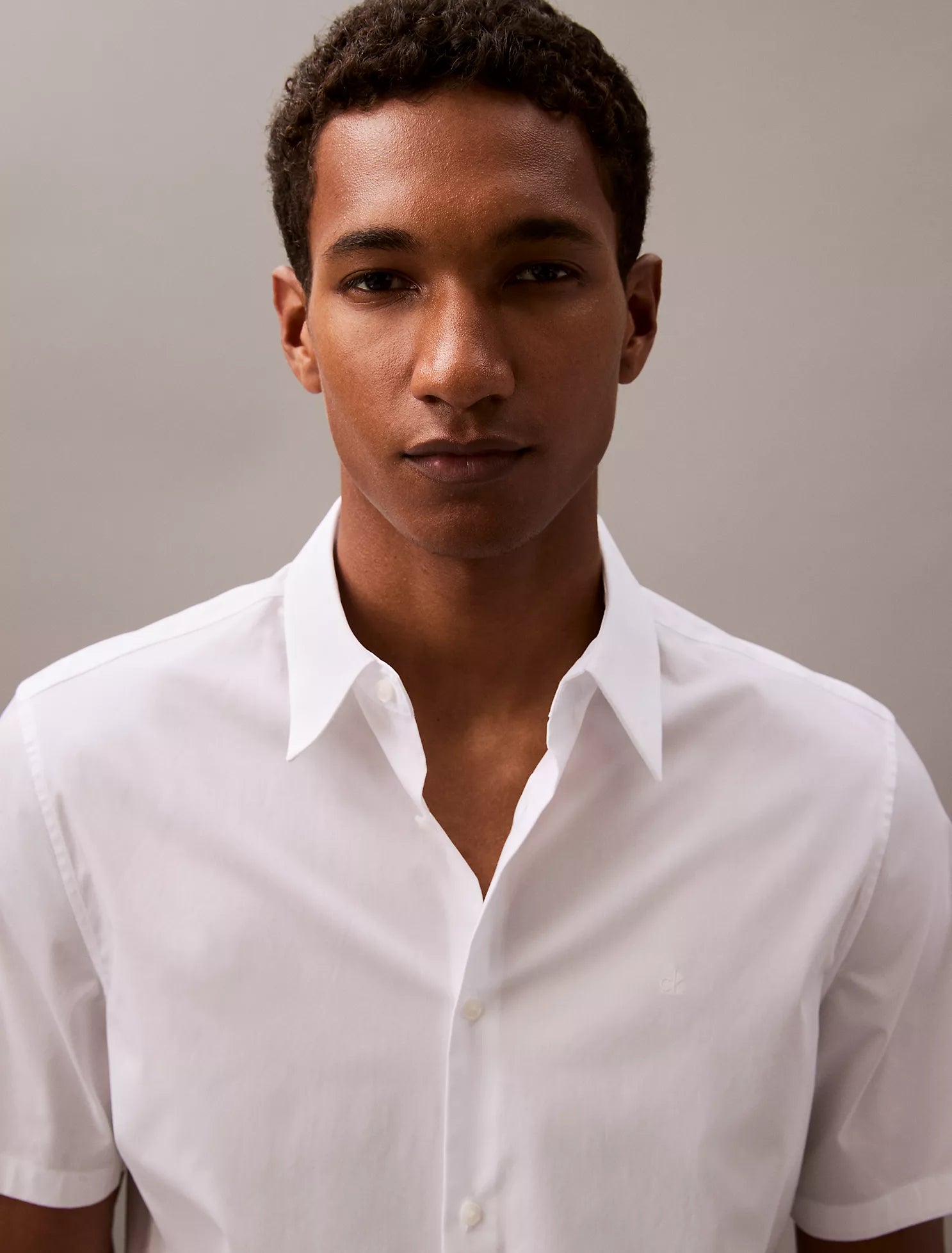 Cotton Stretch Slim Button-Down Shirt