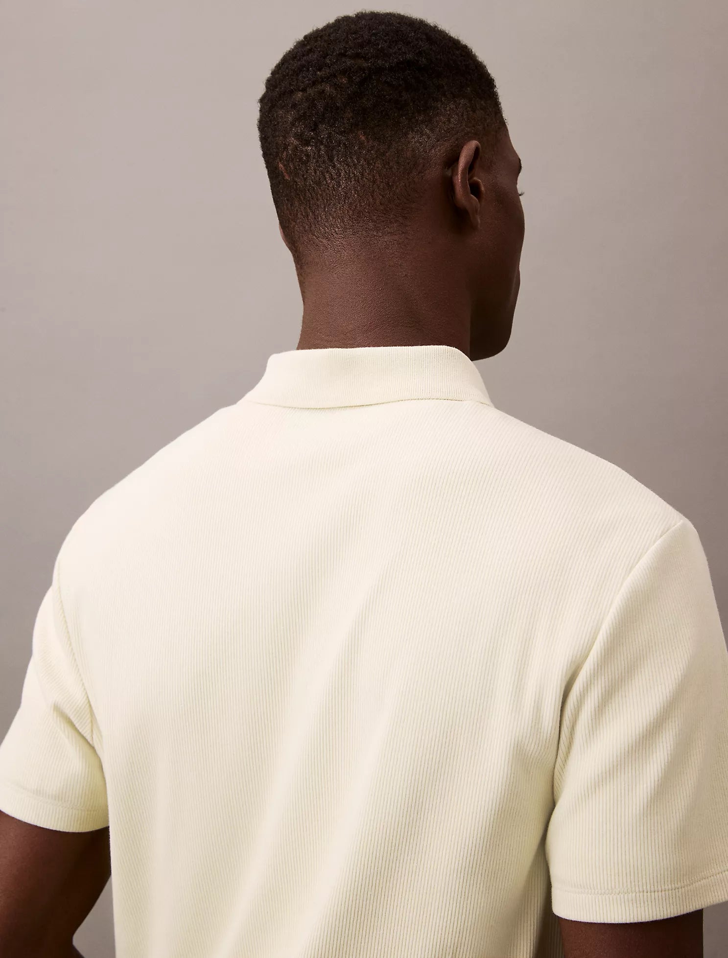Stretch Fine Rib Polo Shirt