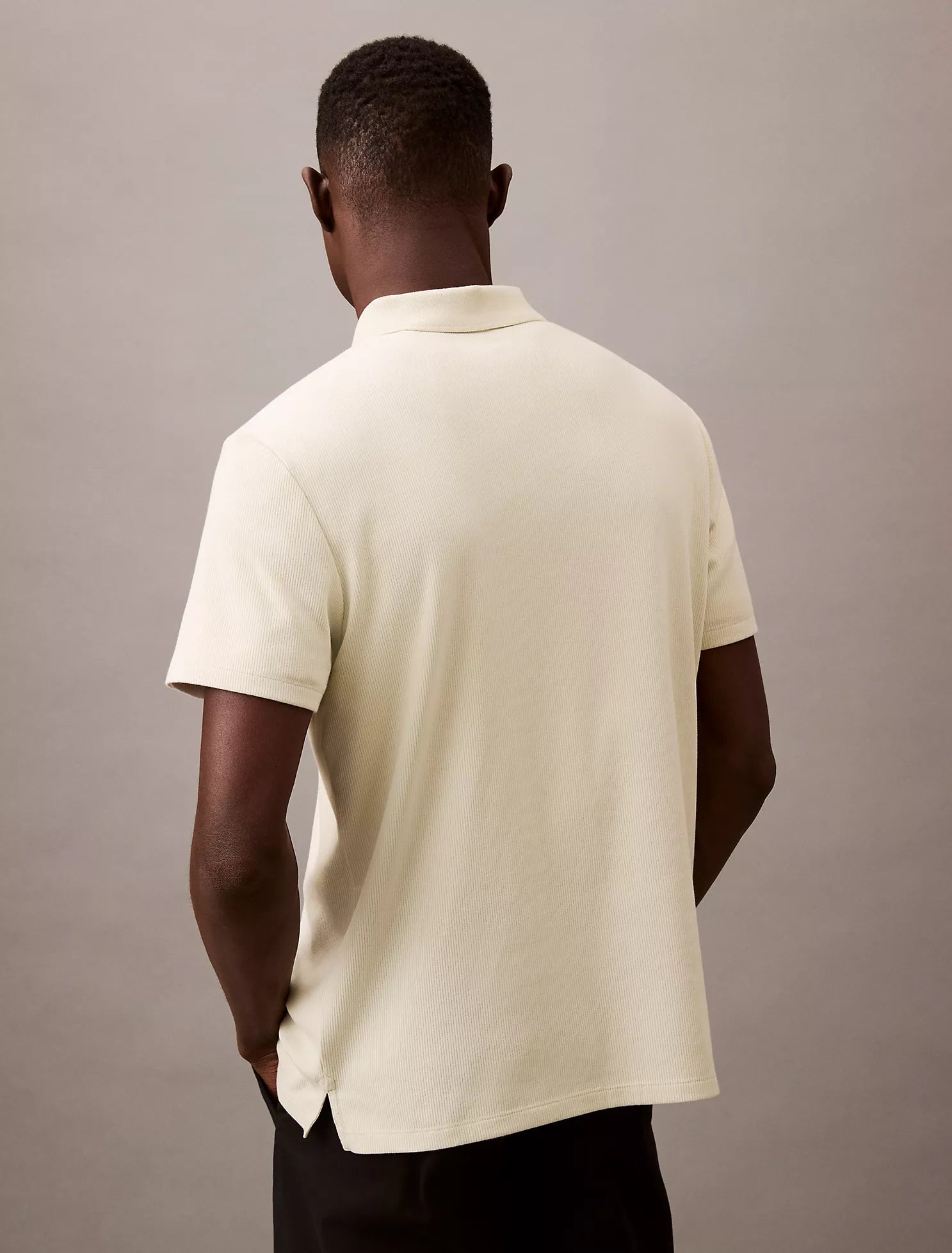 Stretch Fine Rib Polo Shirt