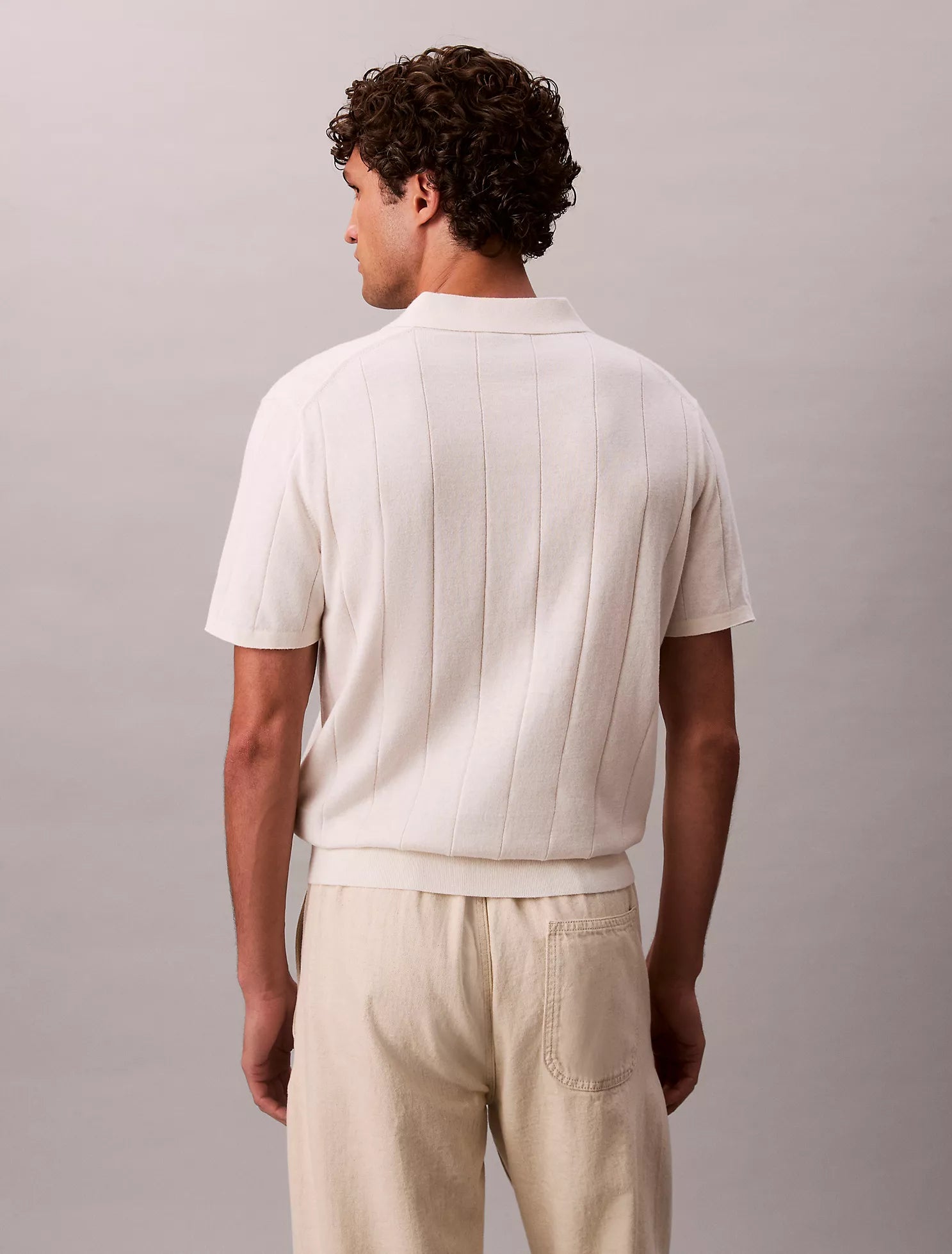 Wool Cotton Classic Polo Sweater