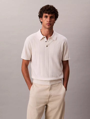 Wool Cotton Classic Polo Sweater