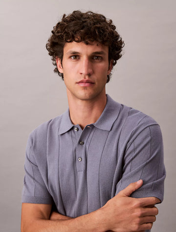 Wool Cotton Classic Polo Sweater