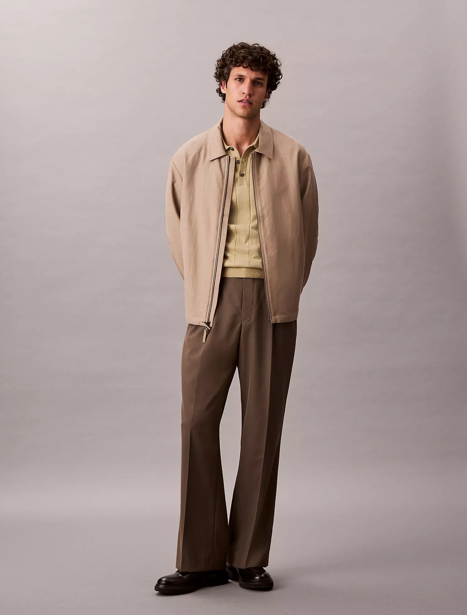 Wool Cotton Classic Polo Sweater