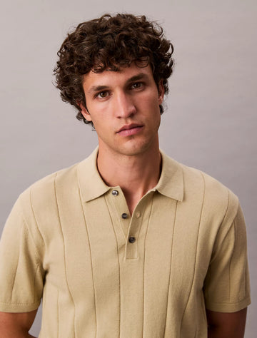 Wool Cotton Classic Polo Sweater