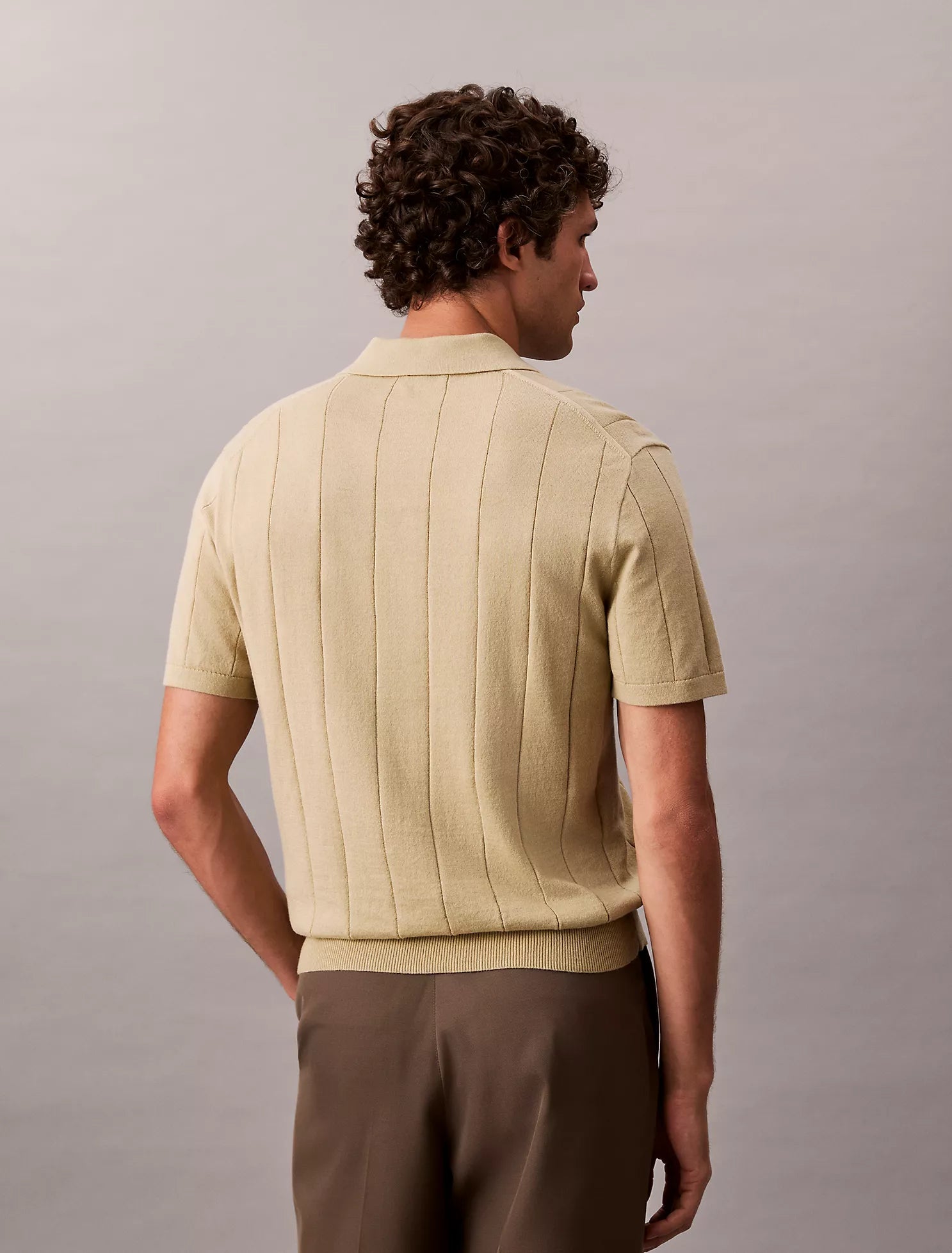 Wool Cotton Classic Polo Sweater