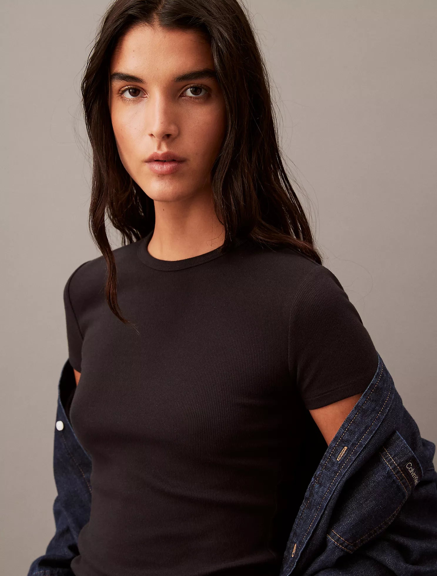 Cotton Contour Rib T-Shirt