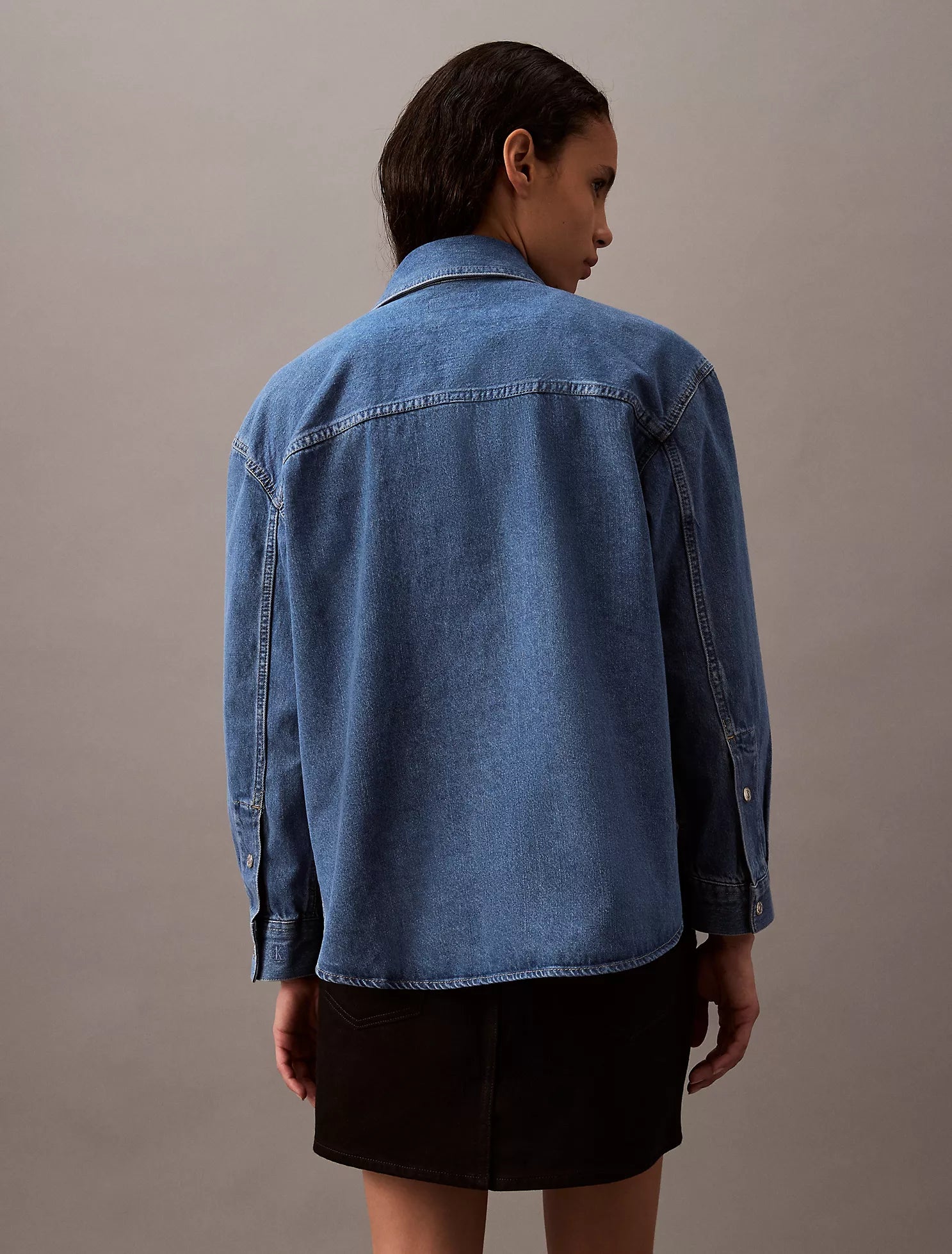 Relaxed Denim Button-Down Shirt