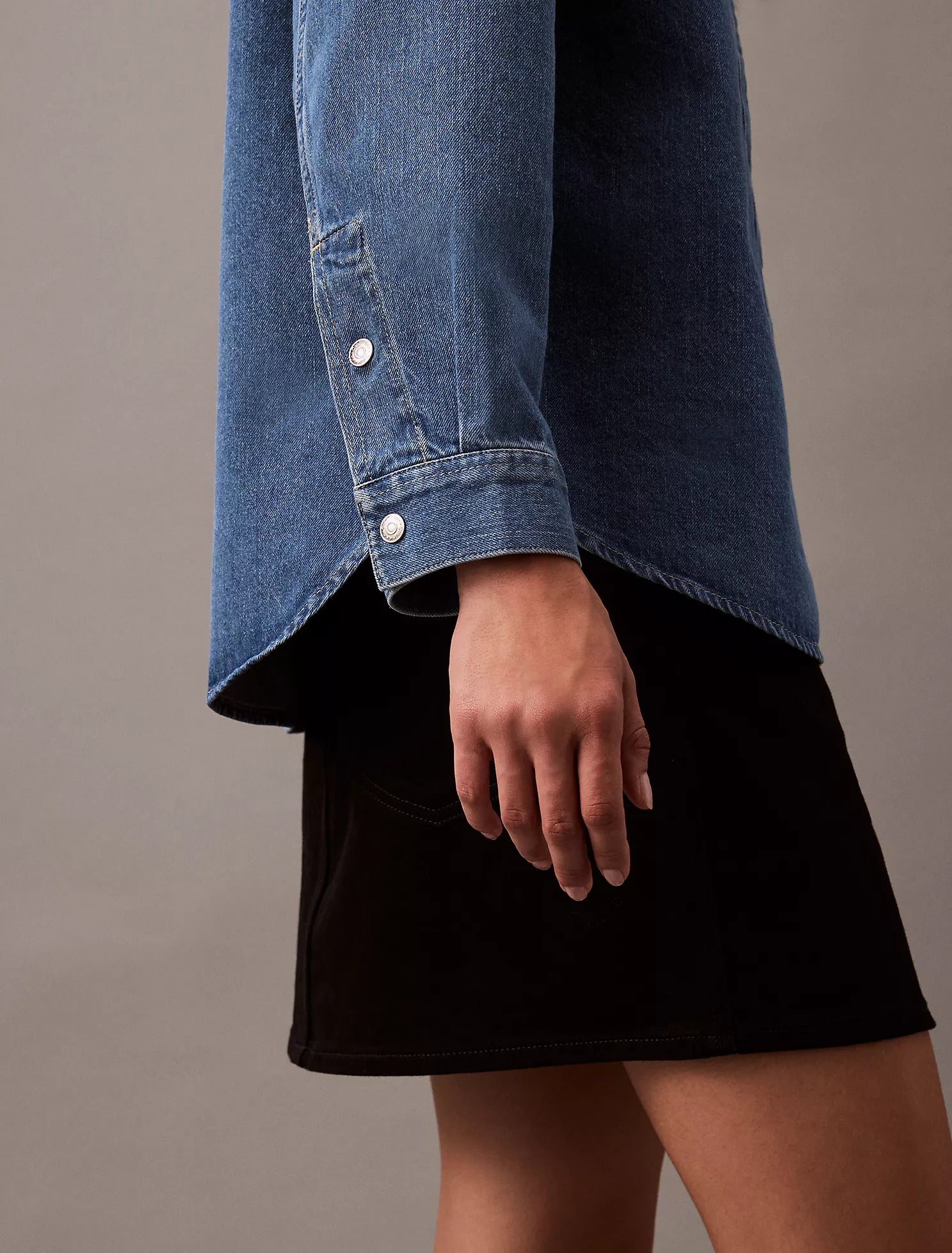 Relaxed Denim Button-Down Shirt