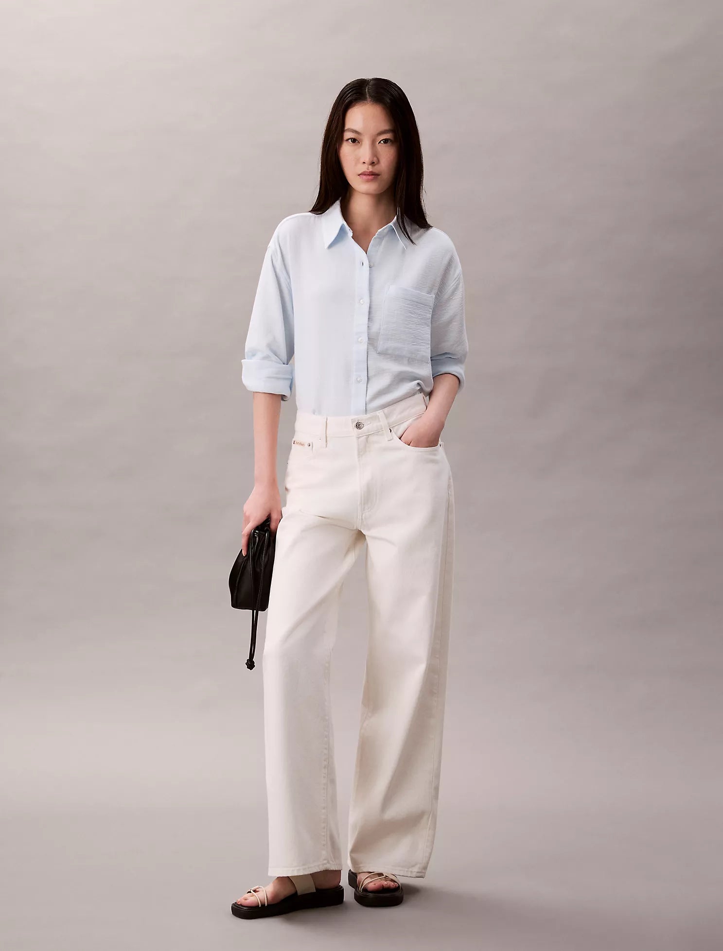 Double Gauze Roll Tab Shirt