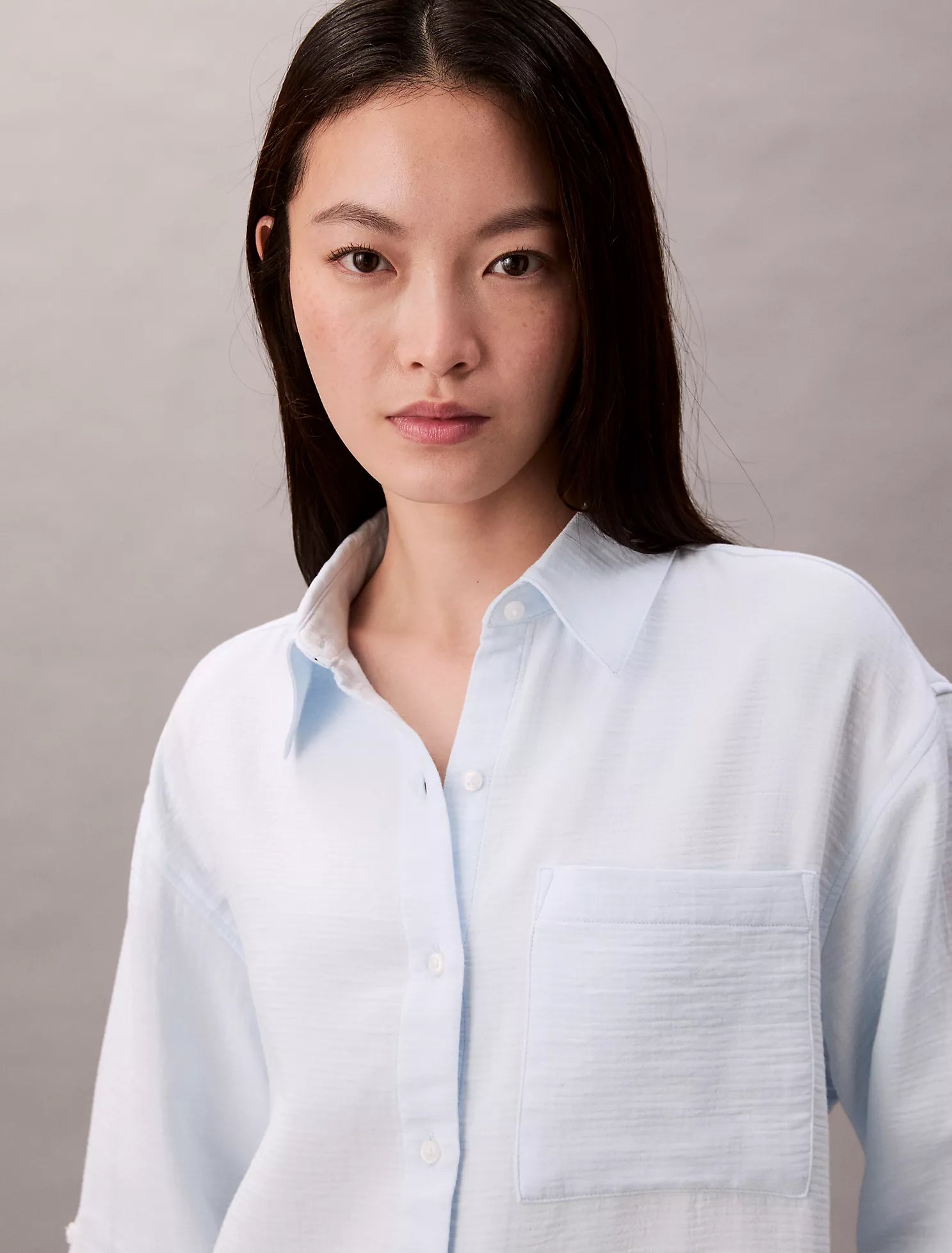 Double Gauze Roll Tab Shirt